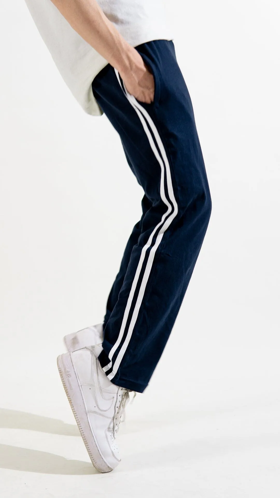 Polo Republica Essentials - Heavy Cotton Jersey Slim-Fit Lounge Pants with Sporty Side Stripes