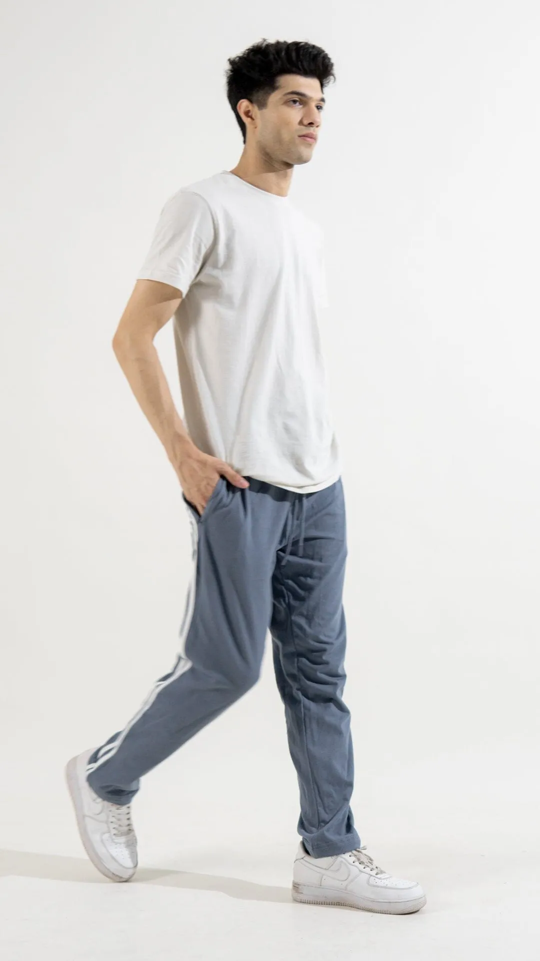 Polo Republica Essentials - Heavy Cotton Jersey Slim-Fit Lounge Pants with Sporty Side Stripes