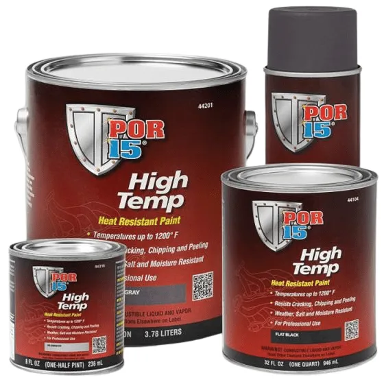 POR-15® 44104 Quart Flat Black High Temperature Paint