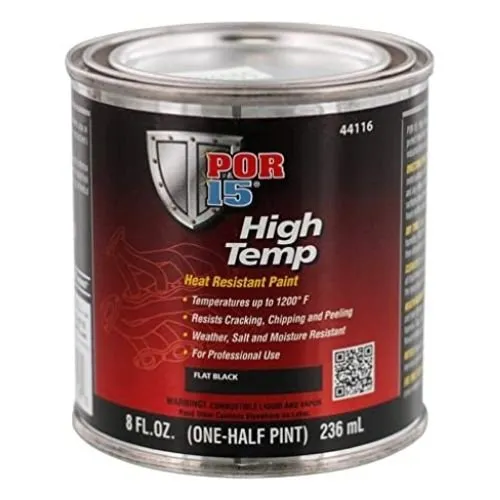 POR-15® 44116 Flat Black High Temperature Paint, 8 oz