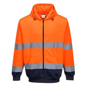 Portwest B317 Hi-Vis Two-Tone Full Zip Work Hoodie Various Colours