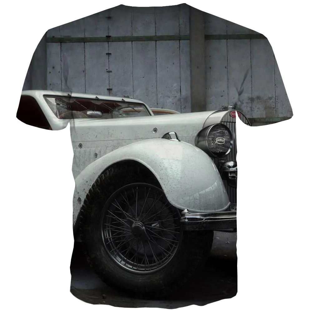 Racing Car T shirts Men Metal T shirts Funny City Tshirt Anime Gray Tshirts Cool Retro T-shirts Graphic