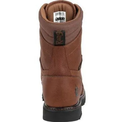 Rocky Men's Ranger 8" Soft Toe WP 800G Insulated Outdoor Boot Brown - RKS0438