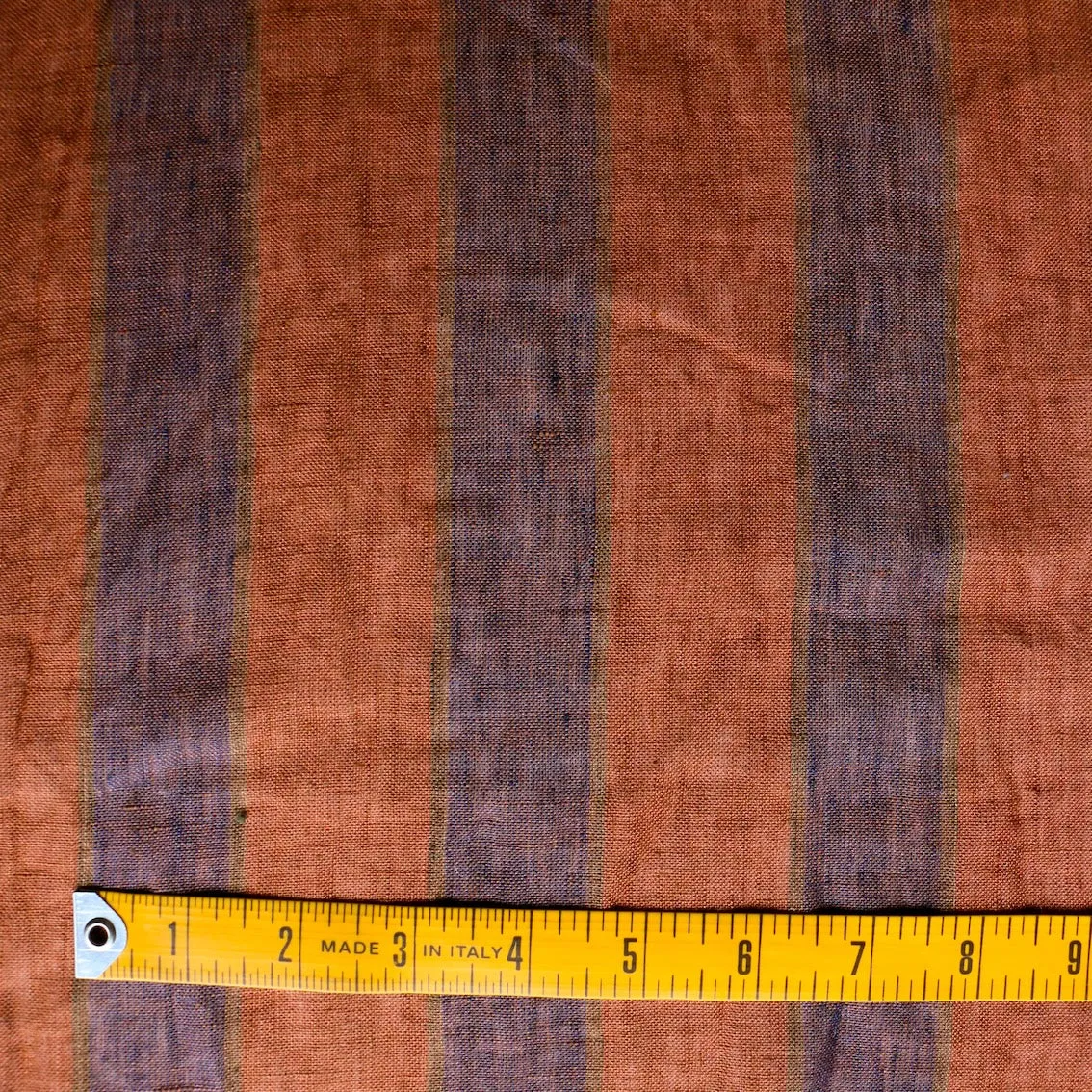 Selkie Stripe Ochre/Clay Linen Gauze