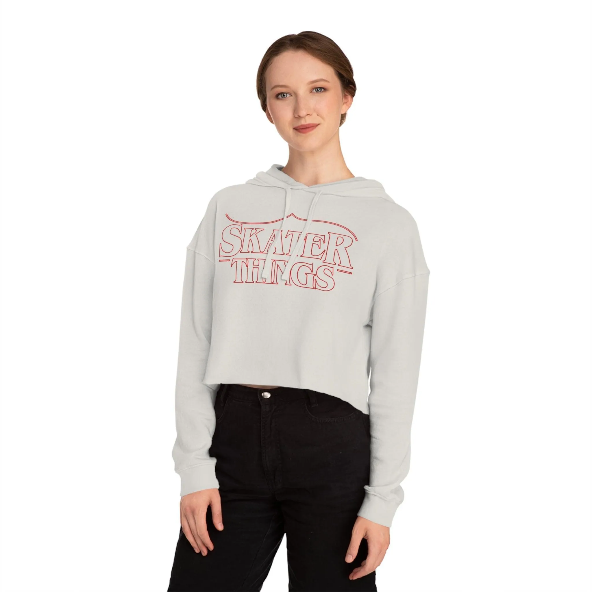 Skater Things Women’s Cropped Hooded Sweatshirt