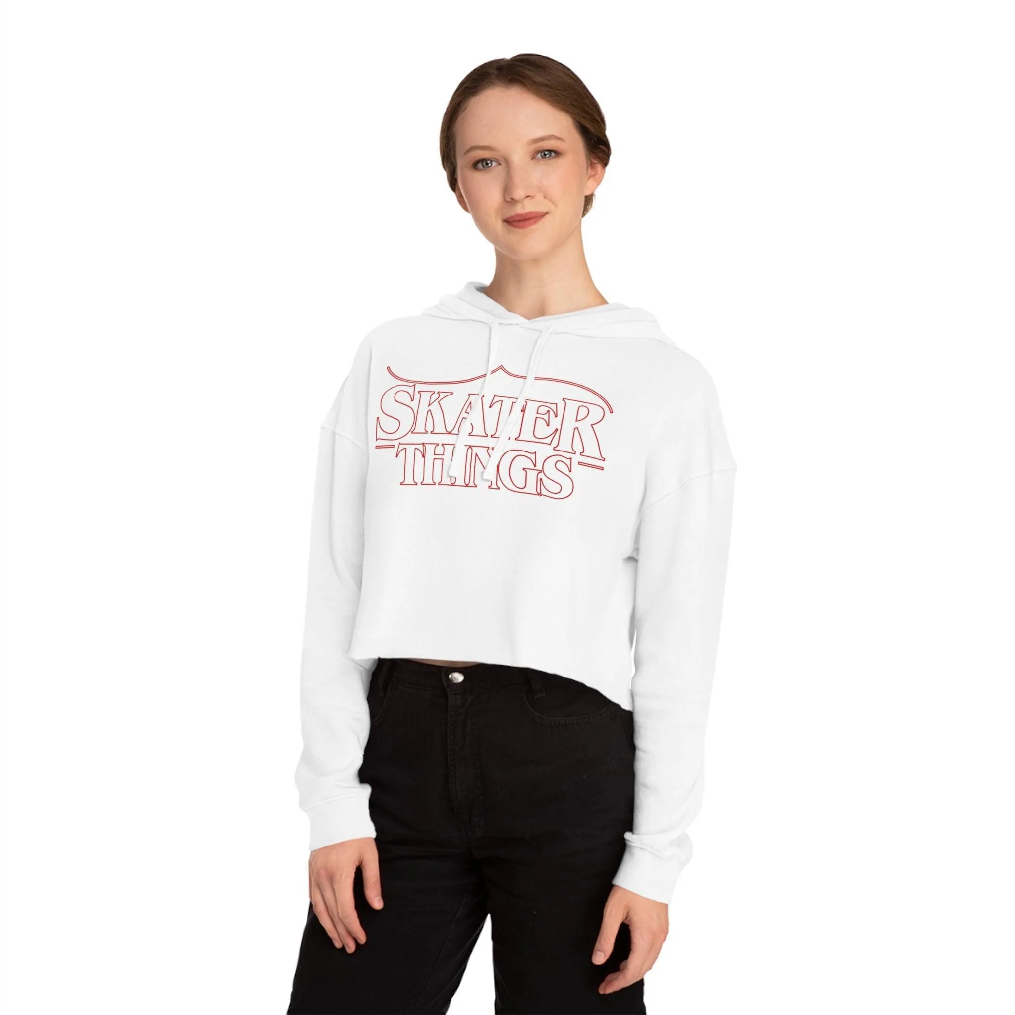 Skater Things Women’s Cropped Hooded Sweatshirt