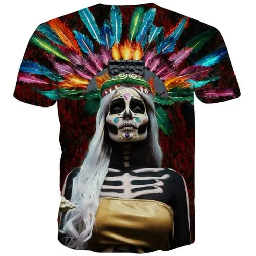 Skull T-shirt Men Skeleton Tshirt Anime Colorful T shirts Funny Cosplay T-shirts Graphic Funny T-shirts 3d Short Sleeve Fashion