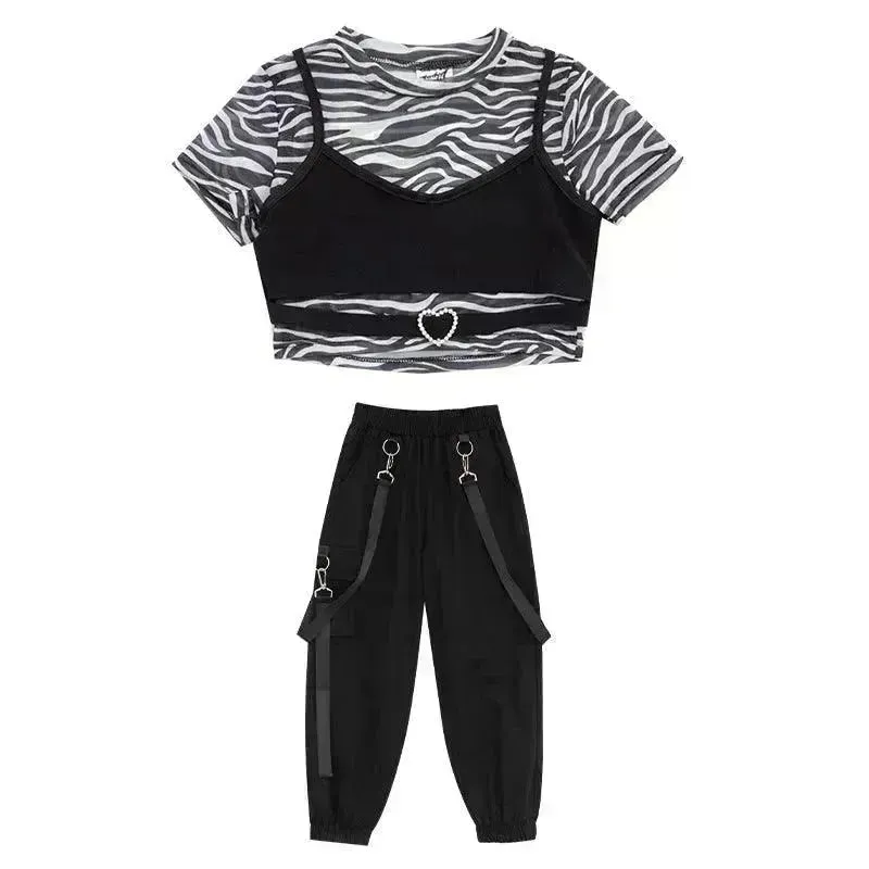 Teen Girls Summer Clothes Hip-hop Tracksuit