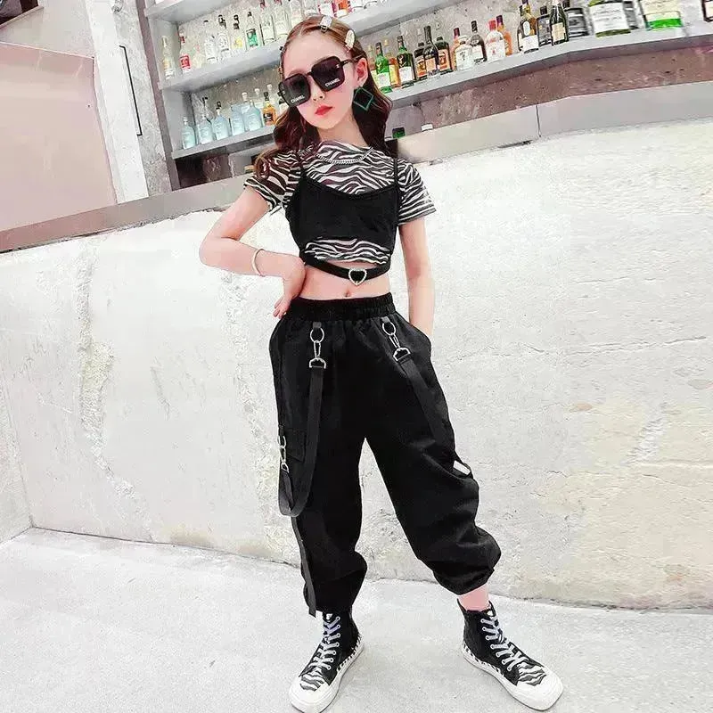 Teen Girls Summer Clothes Hip-hop Tracksuit