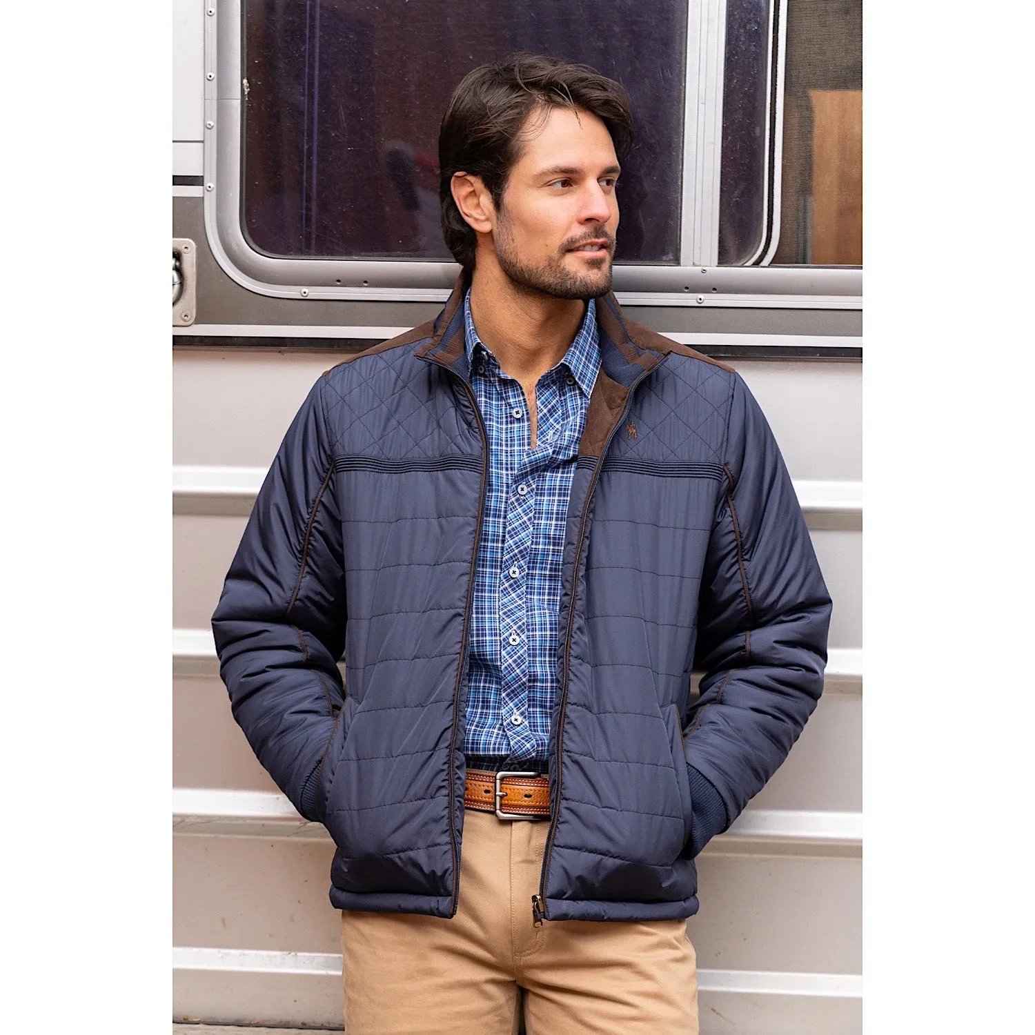 Thomas Cook Mens Lucknow Reversible Jacket Navy