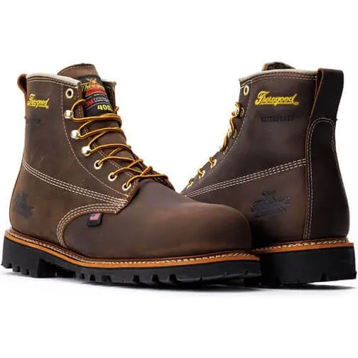 Thorogood Men's American Heritage 6" Waterproof Work Boot -Brown- 804-4514