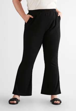 Tracia Relax Ribbed Quarantine Trumpet Pants