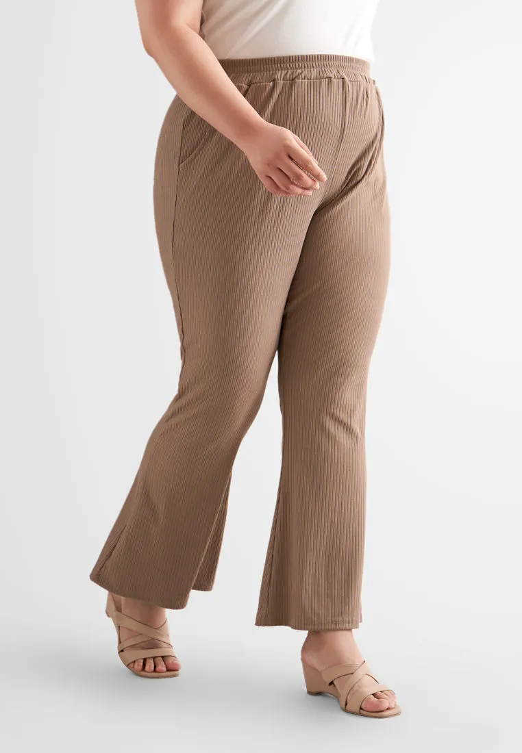 Tracia Relax Ribbed Quarantine Trumpet Pants