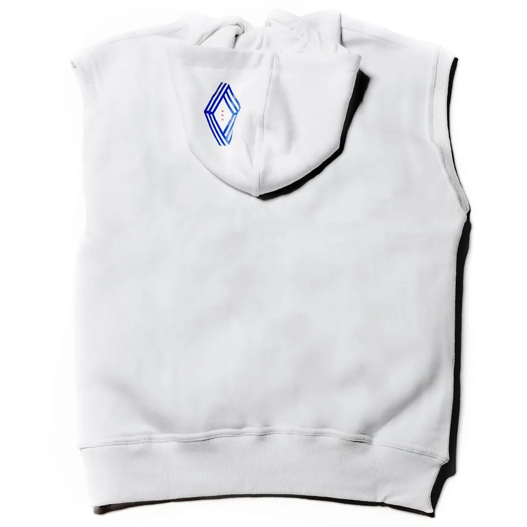 Union Boxing Sleeveless Hoodie - White