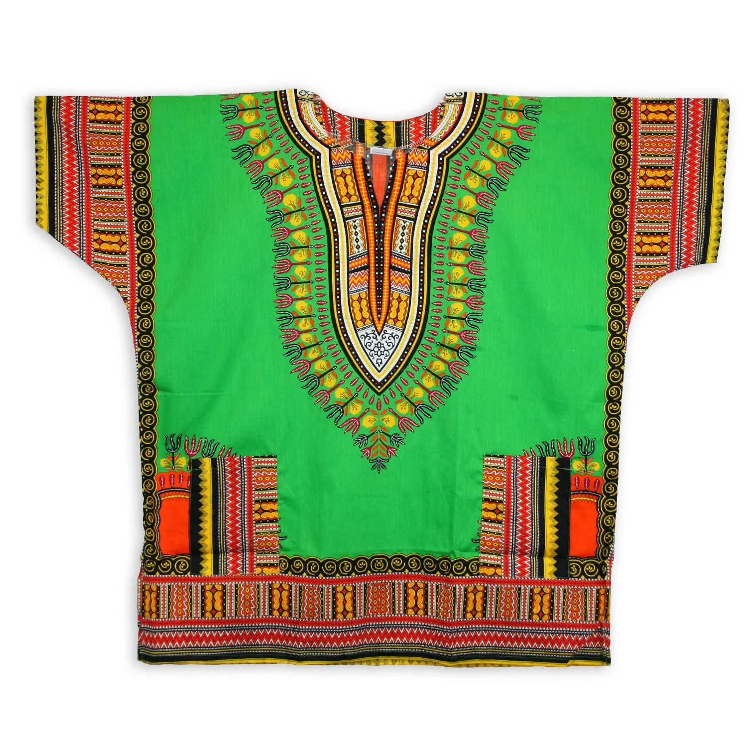 Unisex African Dashiki Cotton Shirt Tribal Traditional Print Hippie