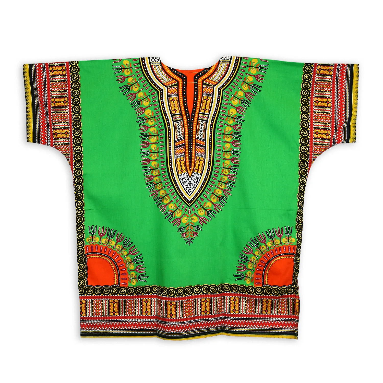 Unisex African Dashiki Cotton Shirt Tribal Traditional Print Hippie