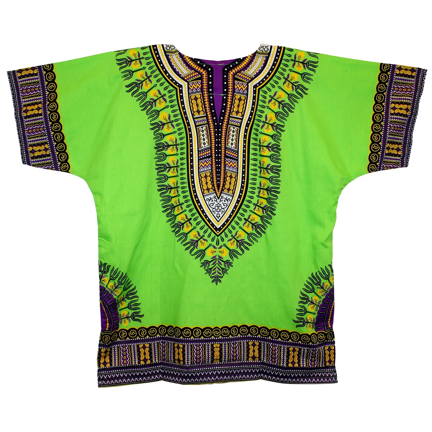 Unisex African Dashiki Cotton Shirt Tribal Traditional Print Hippie