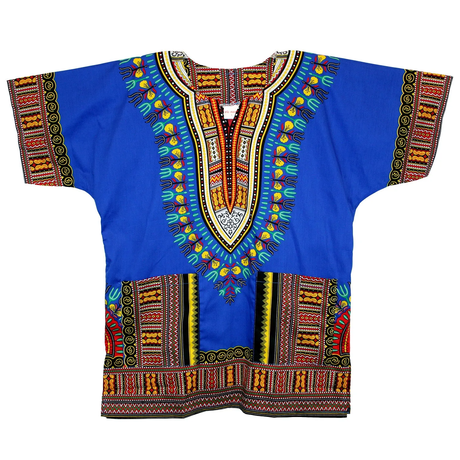 Unisex African Dashiki Cotton Shirt Tribal Traditional Print Hippie