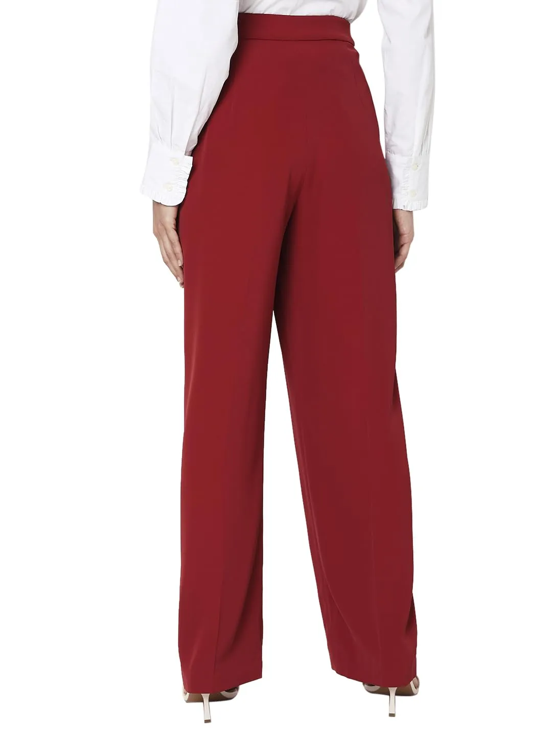 VERO MODA Women's Straight Pants (Biking Red)