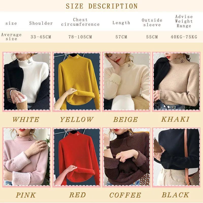 Women fleece and anti-crease base sweater free shipping