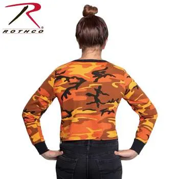 Women's Camo Long Sleeve Crop Top *GREAT BUY*