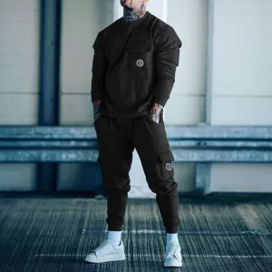 xiangtuibao Mens Tracksuits Cotton Casual Hoodie Set Autumn Male Sweatshirt Stylish fitness suit for men